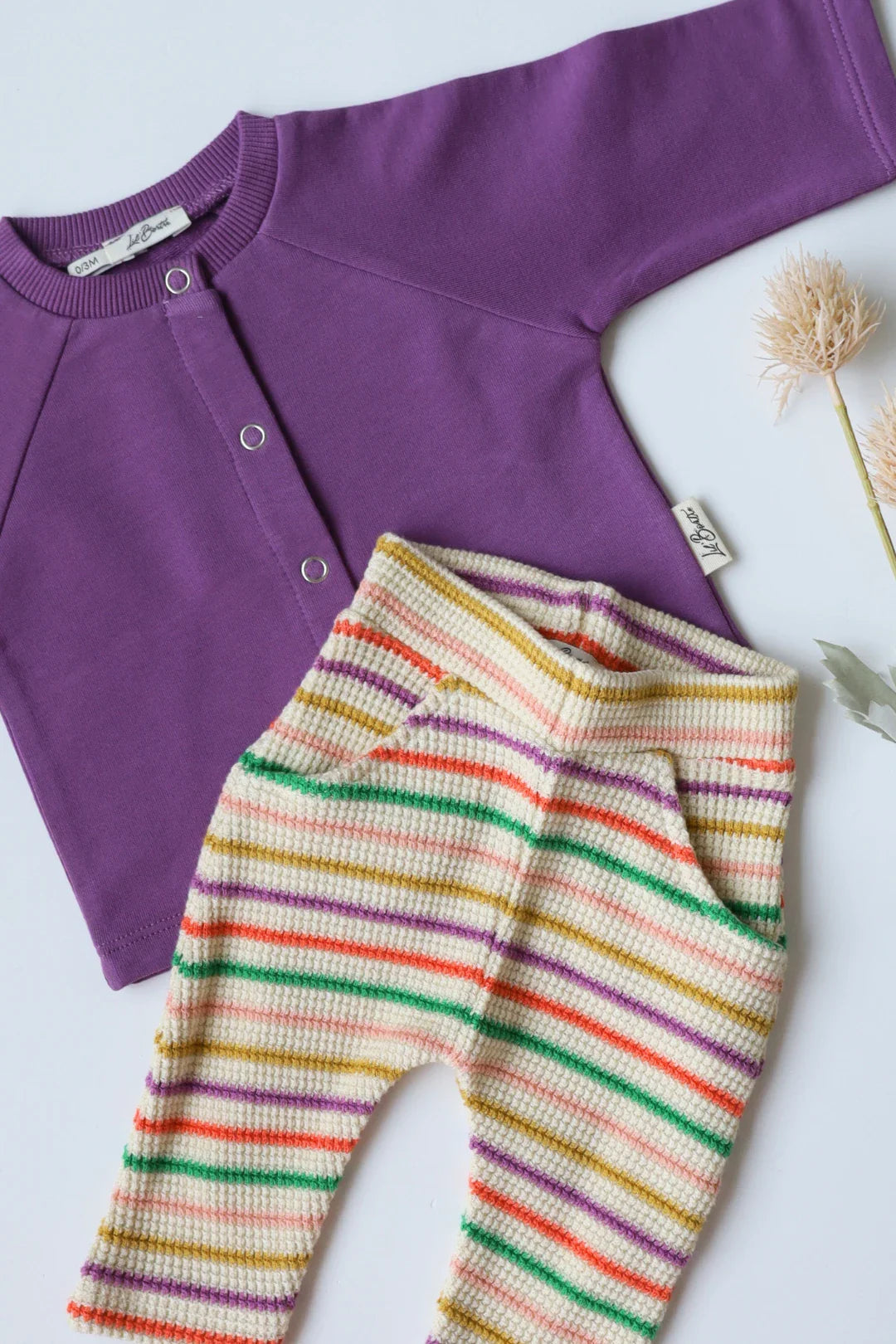Mystic Violet-Kids-and-Baby Co-Ord Set-Front-Button-0-3 Months