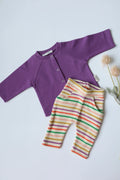 Mystic Violet-Kids-and-Baby Co-Ord Set-Front-Button-0-3 Months