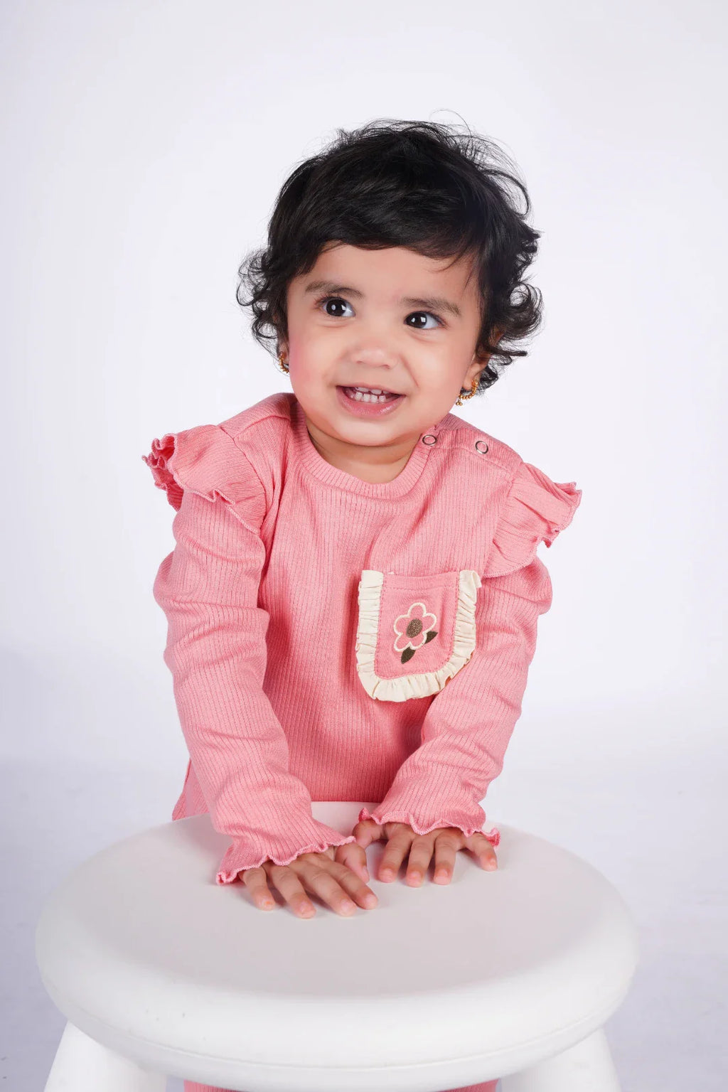 Petal Blush-Girls Top and Pant Set