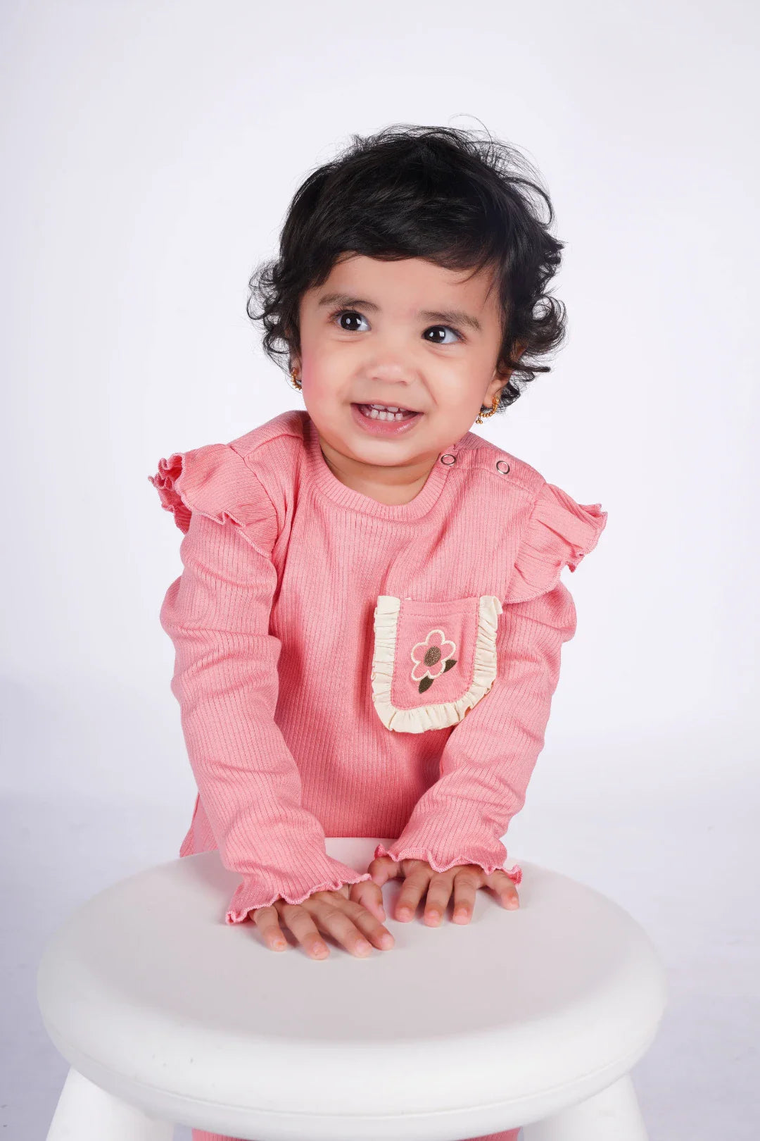 Petal Blush-Girls Top and Pant Set