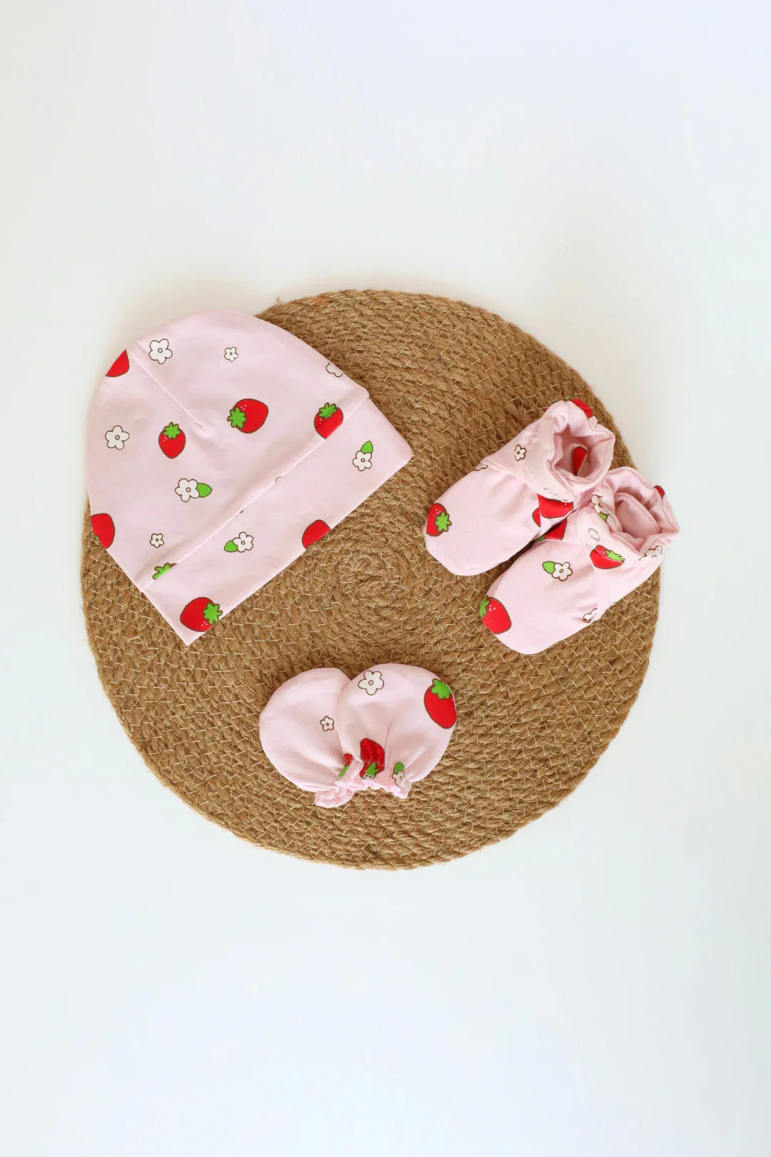 Trio Pink Berry-Newborn Accessory Combo
