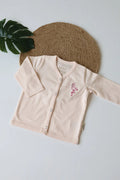 Pink Feather-Newborn Baby Full Sleeve Jabla