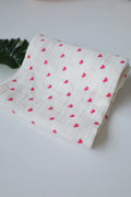 Pink Heart-Muslin Baby Swaddle