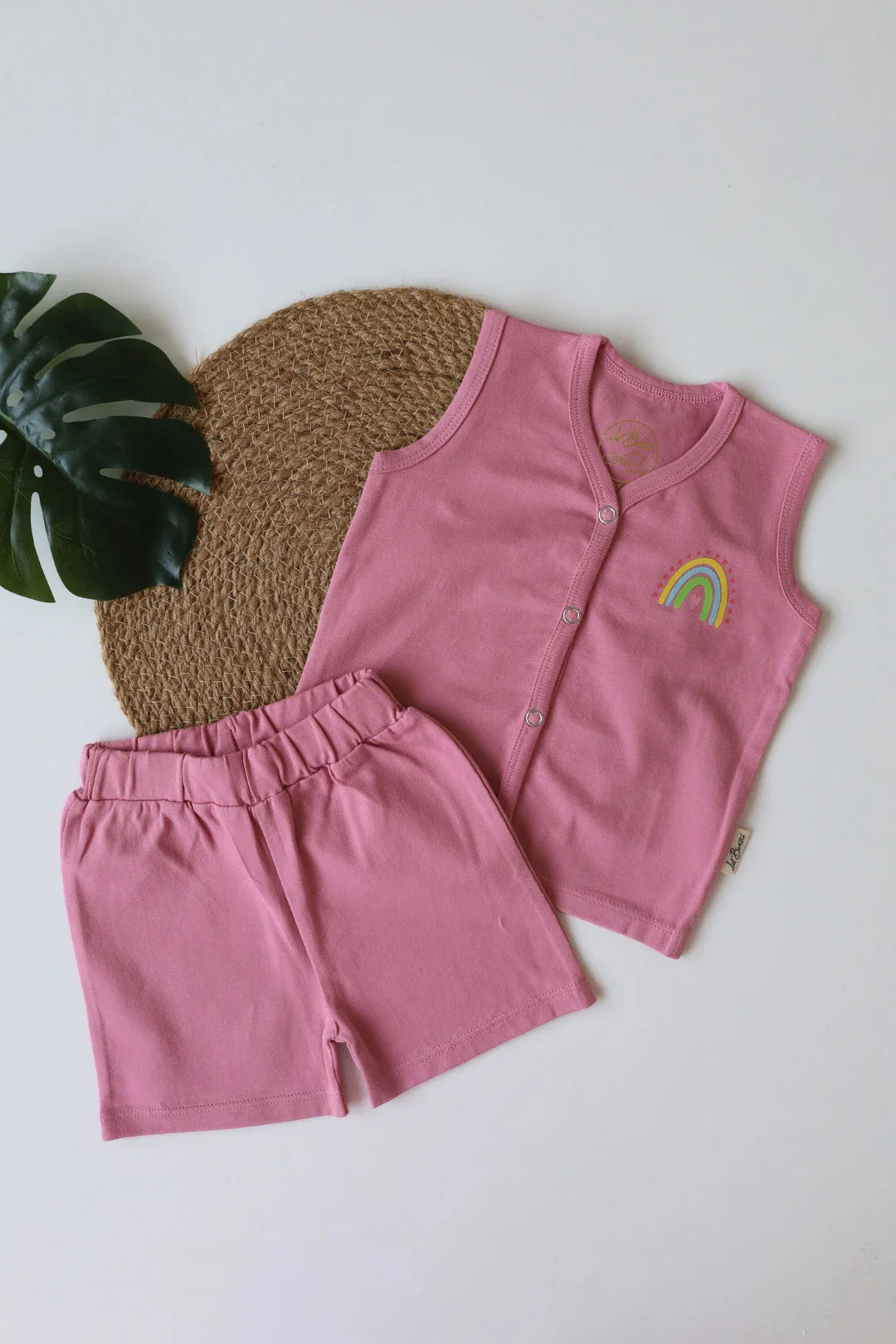 Pink Rainbow-Newborn Jabla and Shorts