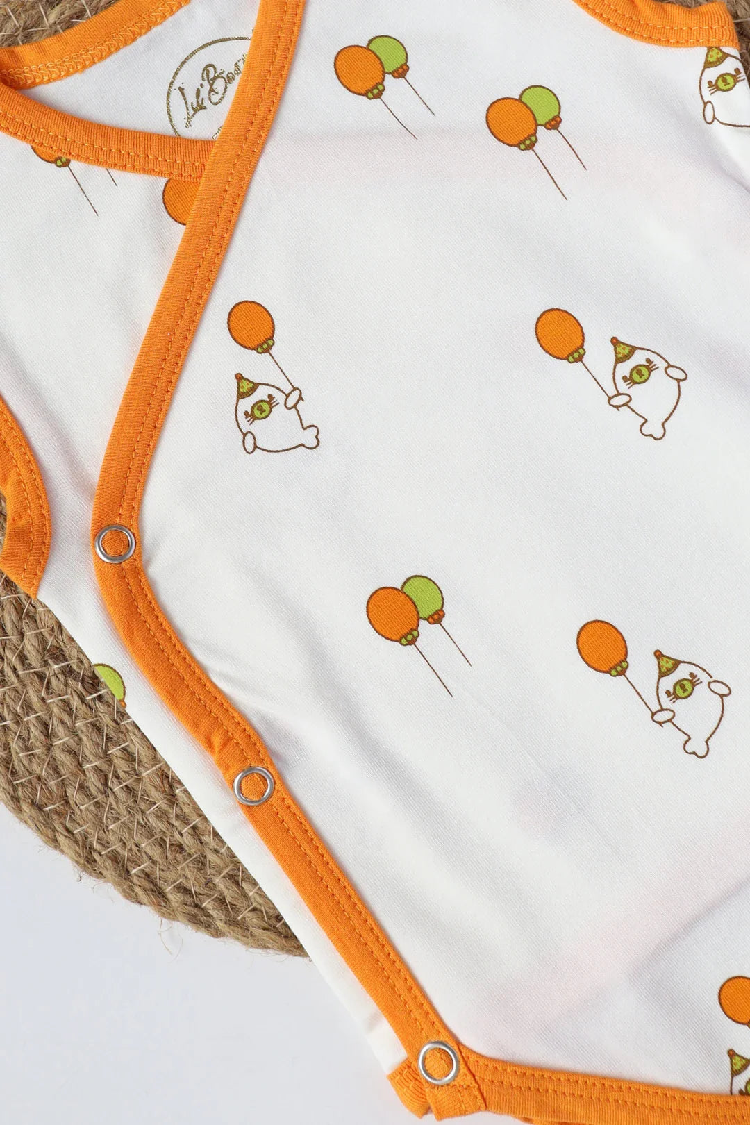 Puffy Seal-Kimono Baby Romper