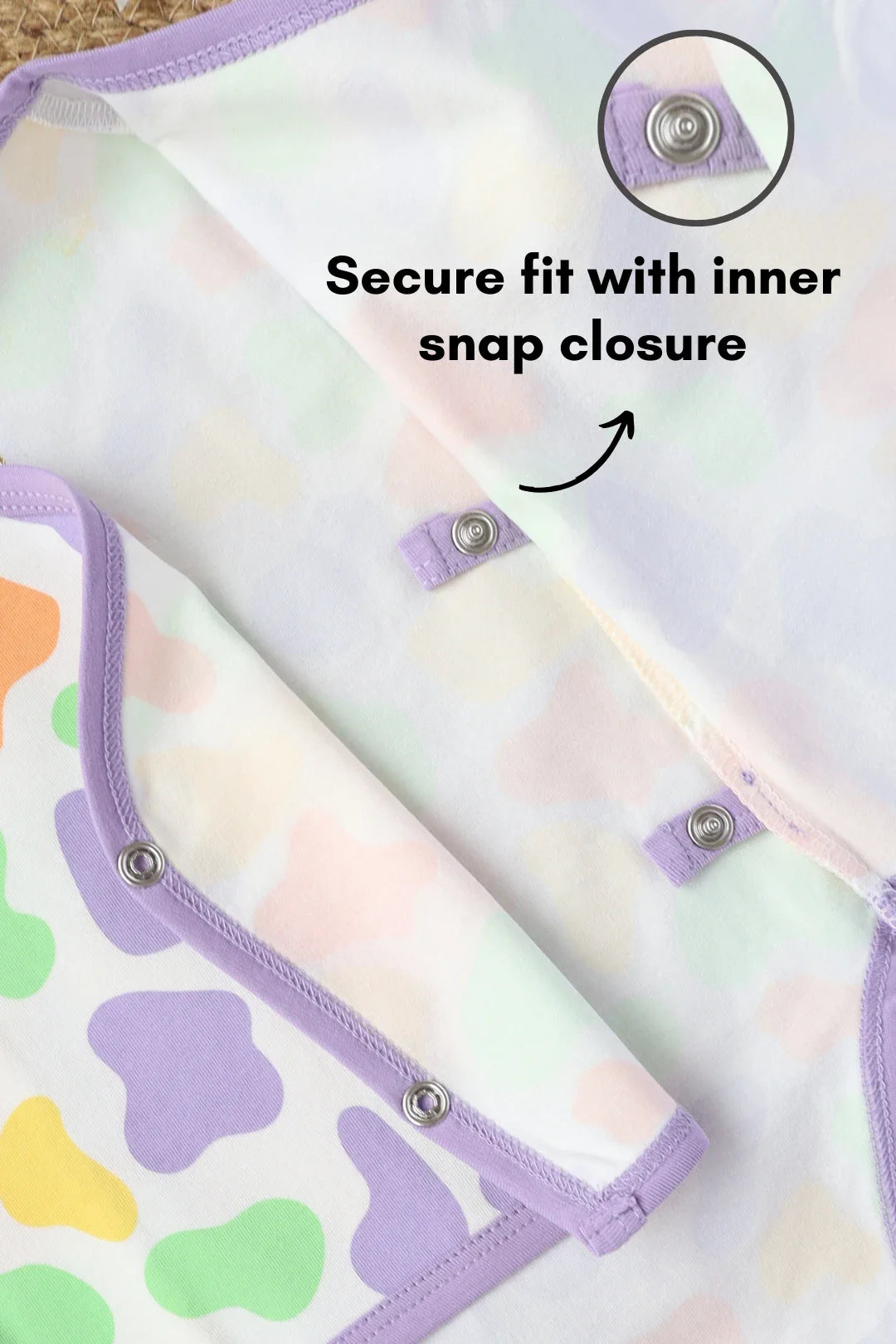 Purple Mirage-Kimono Baby Romper