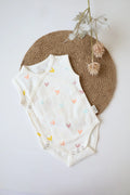 Rainbow Hearts-Kimono-Baby-Romper