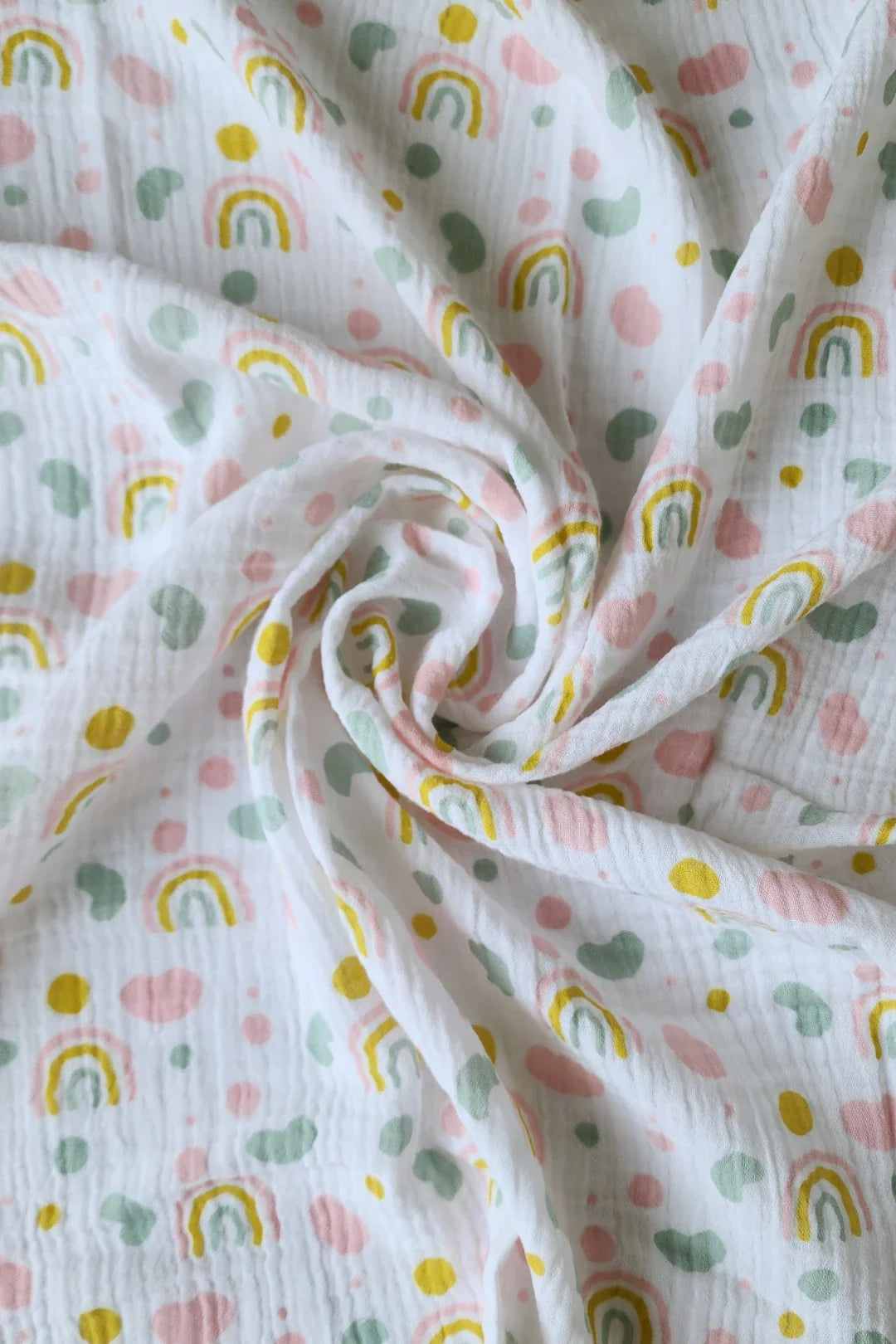Rainbow-Muslin Baby Swaddle