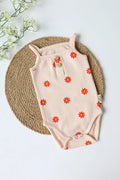 Red Gerbera-Baby Spaghetti Romper