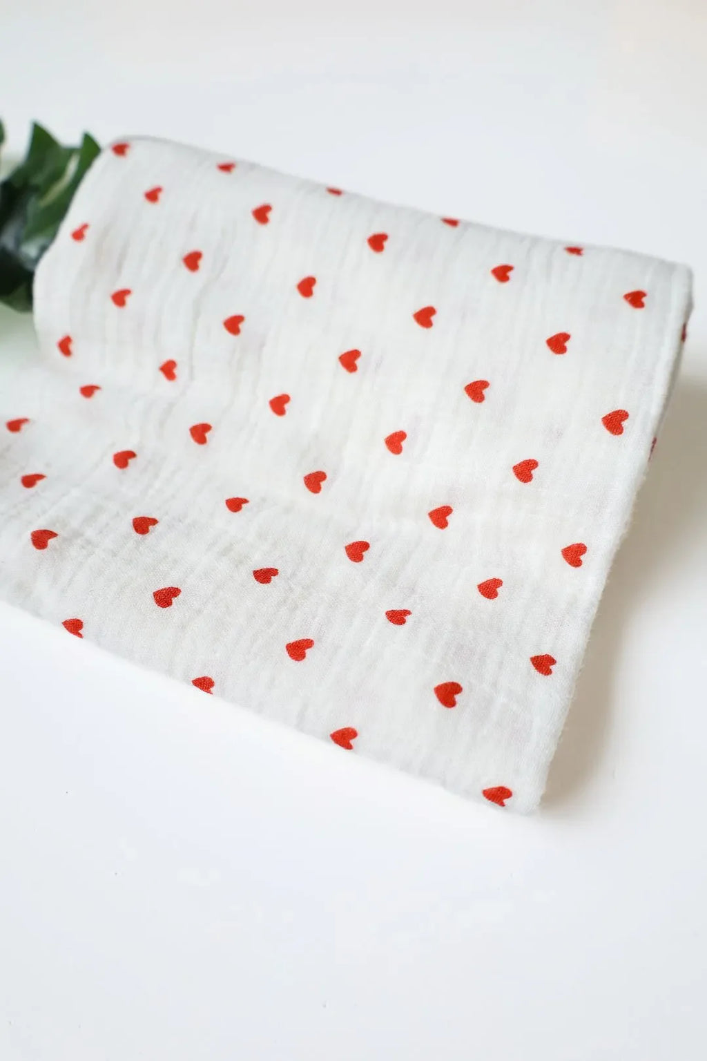 Red Heart-Muslin Baby Swaddle