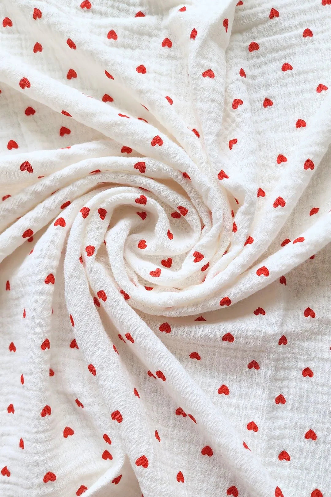 Red Heart-Muslin Baby Swaddle