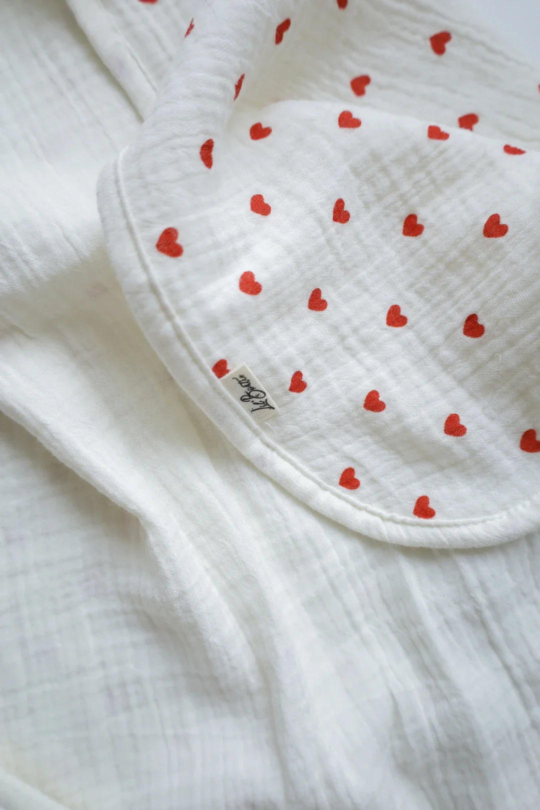 Red Heart-Muslin Hooded Baby Towel