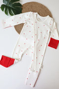 Red Hearts-Love Suit-Newborn Baby Sleepsuit