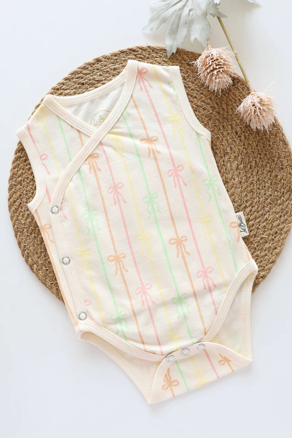 Ribbon Pop-Kimono Romper