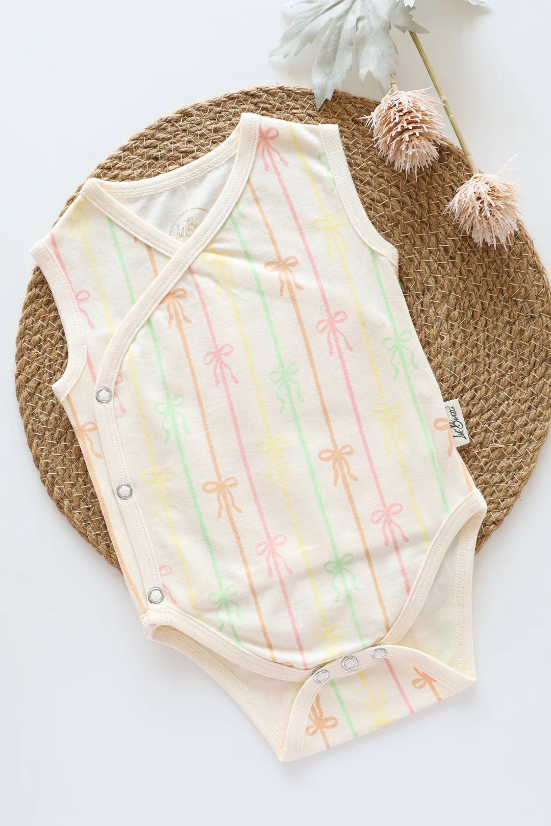 Ribbon Pop-Kimono Romper
