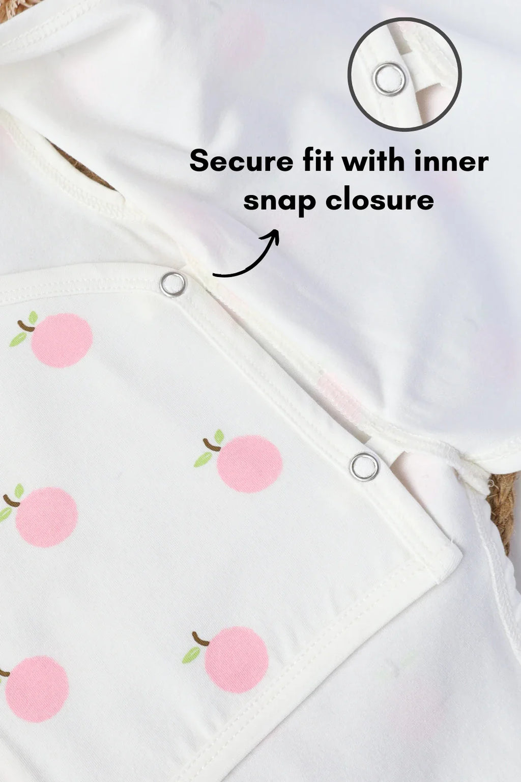 Rosy Citrus-Kimono Baby Romper