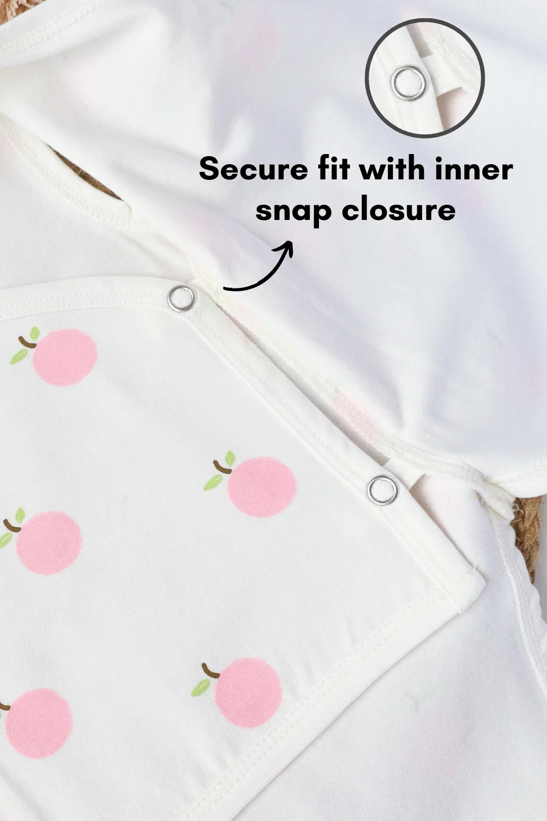 Rosy Citrus-Kimono Baby Romper