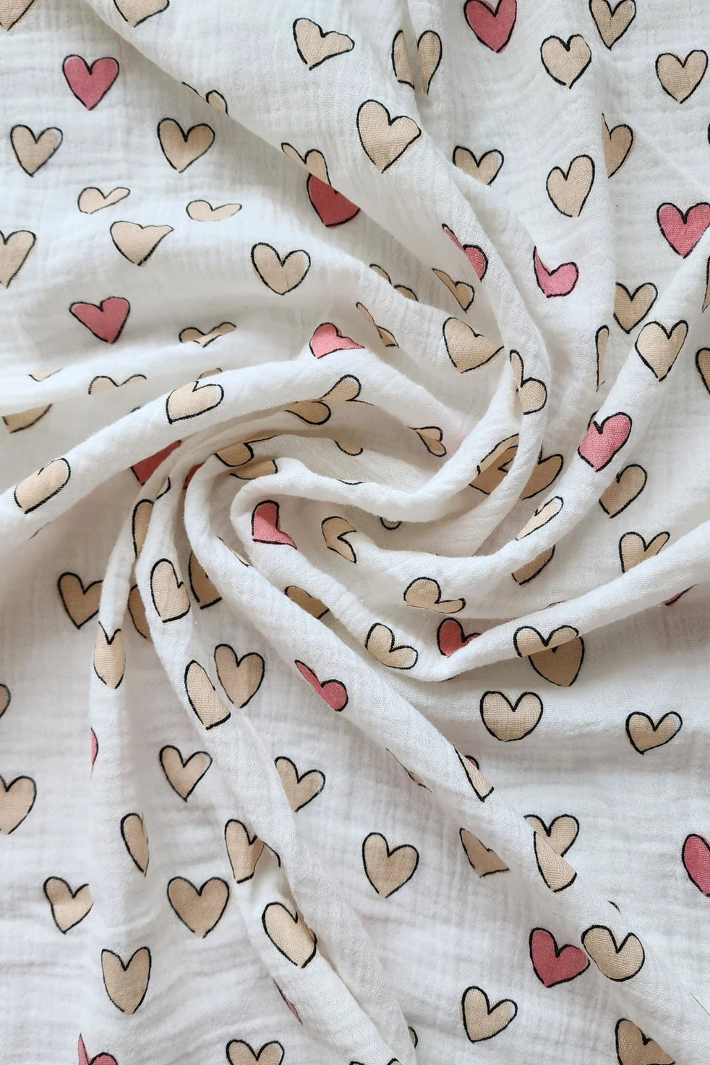 Heart Arcs-Muslin Baby Swaddle Pack of 2