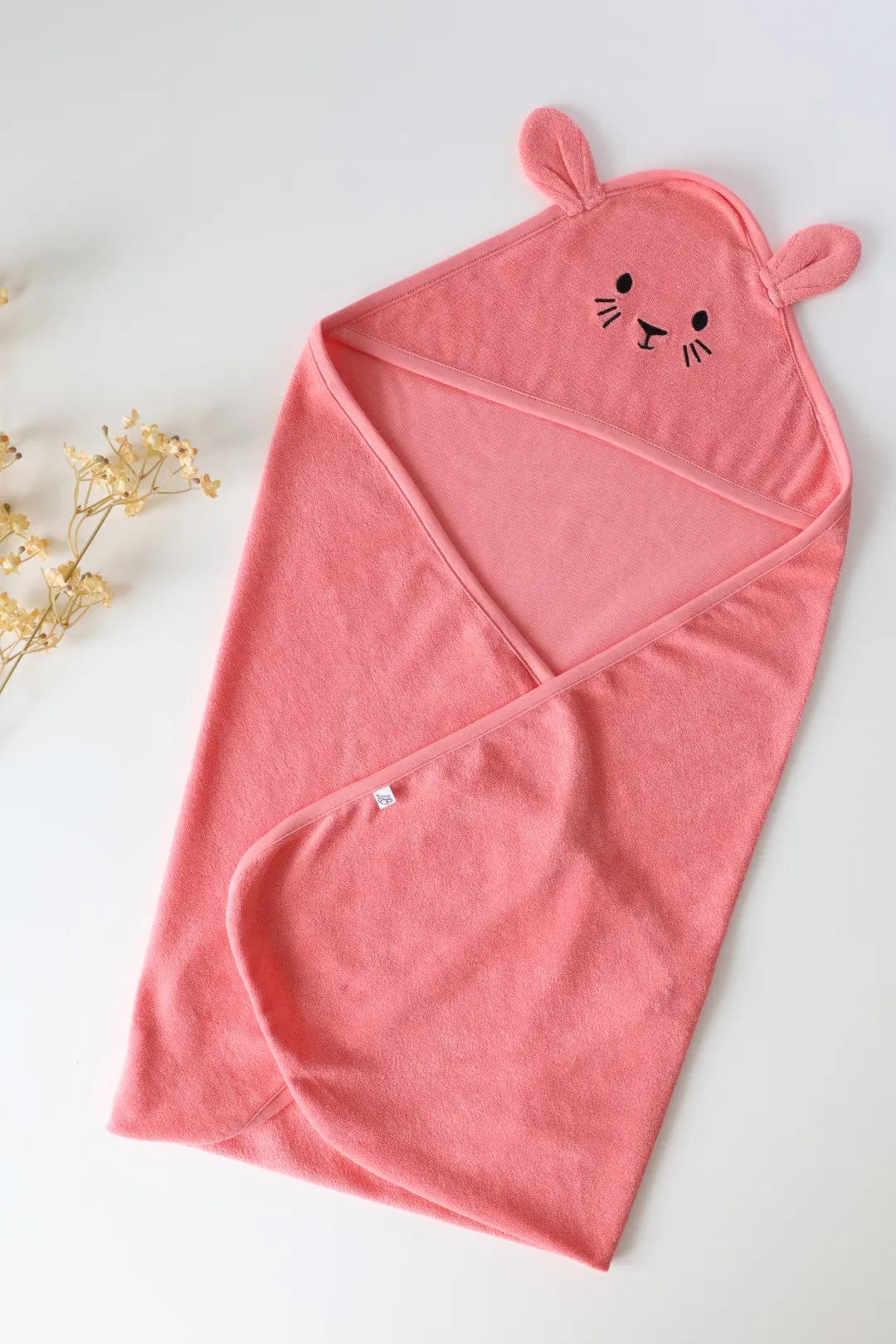 Rosy Petal-Terry Hooded Baby Towel