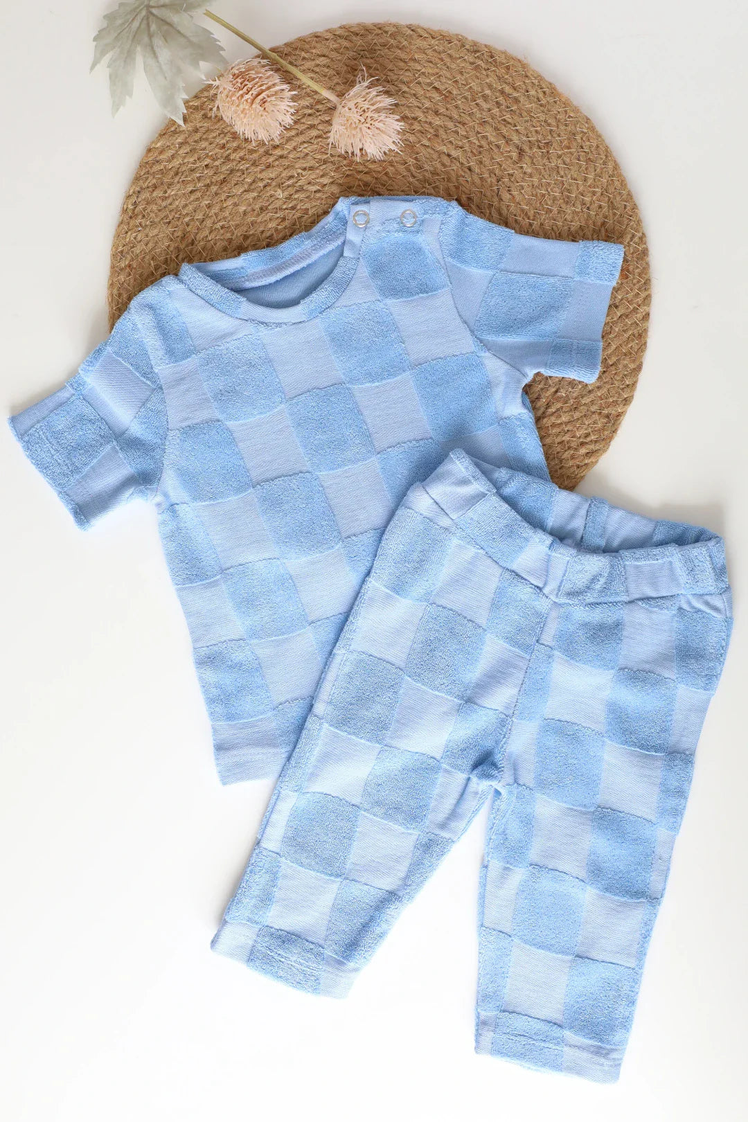 Sea Mist-Terry Kids T-Shirt and Pant
