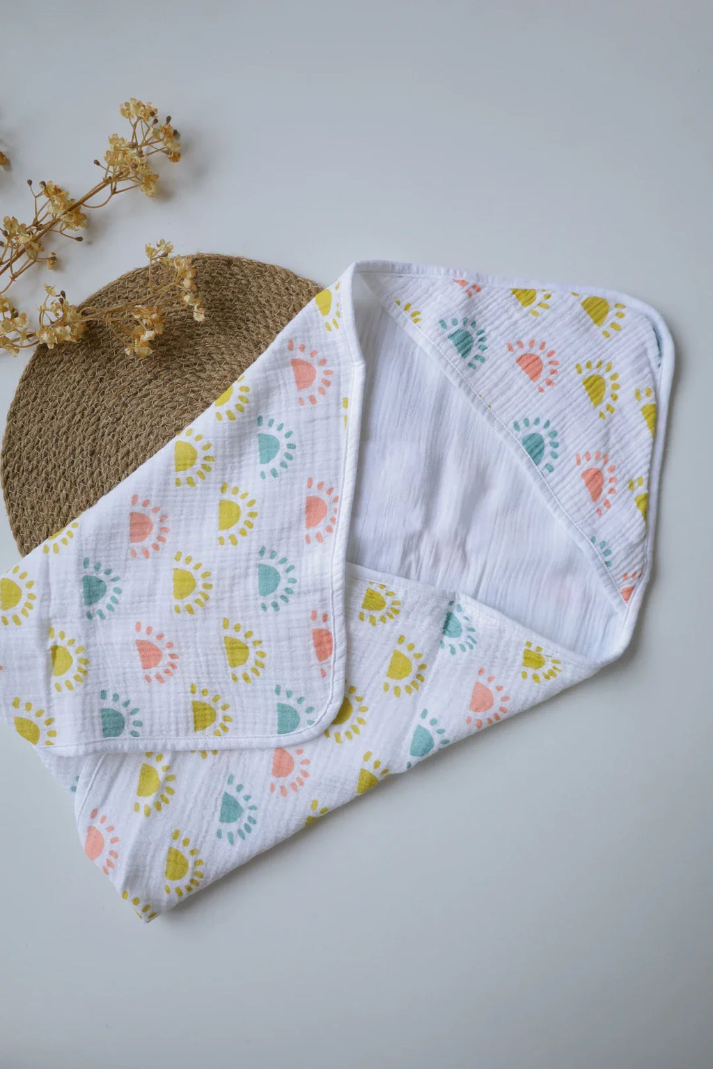 Snuggle Set-4-Combo of Muslin-Baby Swaddle, Hooded Towel & Wipes