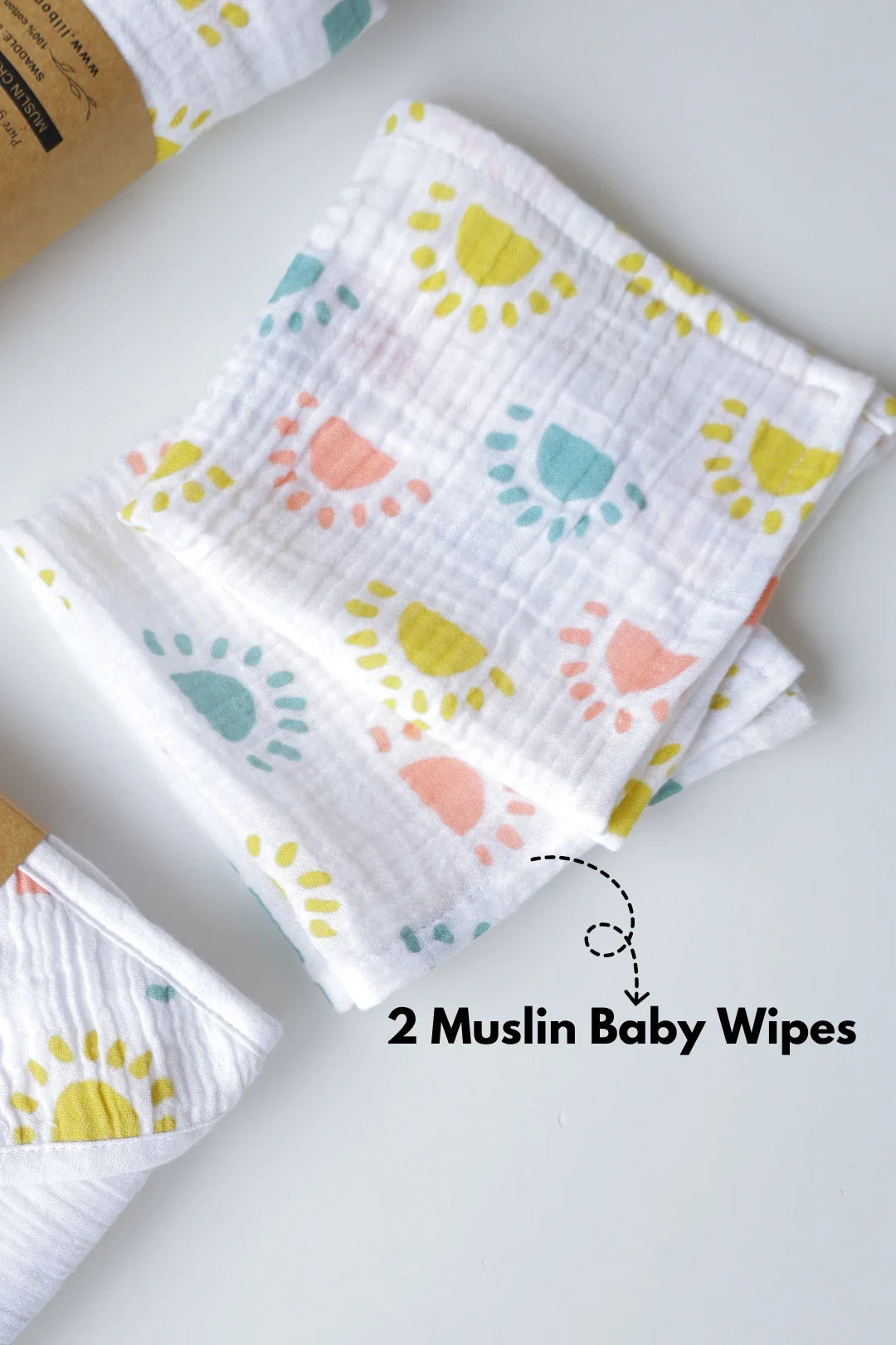 Snuggle Set-4-Combo of Muslin-Baby Swaddle, Hooded Towel & Wipes