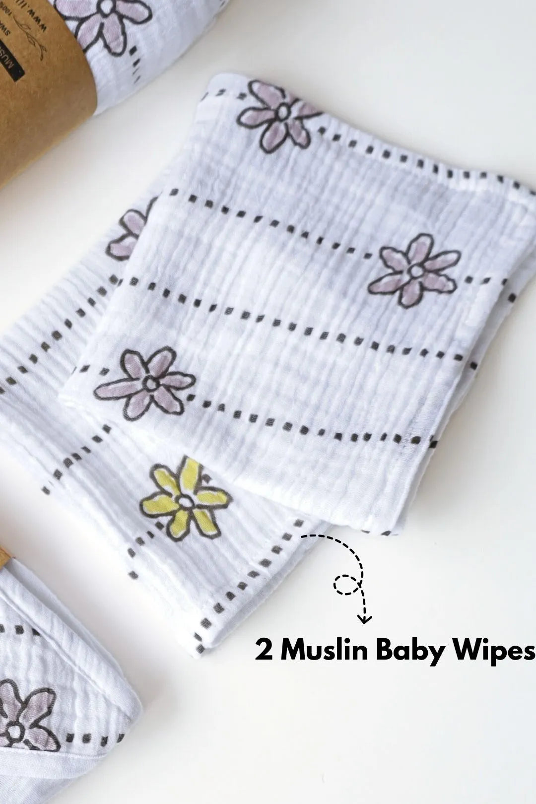 Snuggle Set-5-Combo of Muslin-Baby Swaddle, Hooded Towel & Wipes