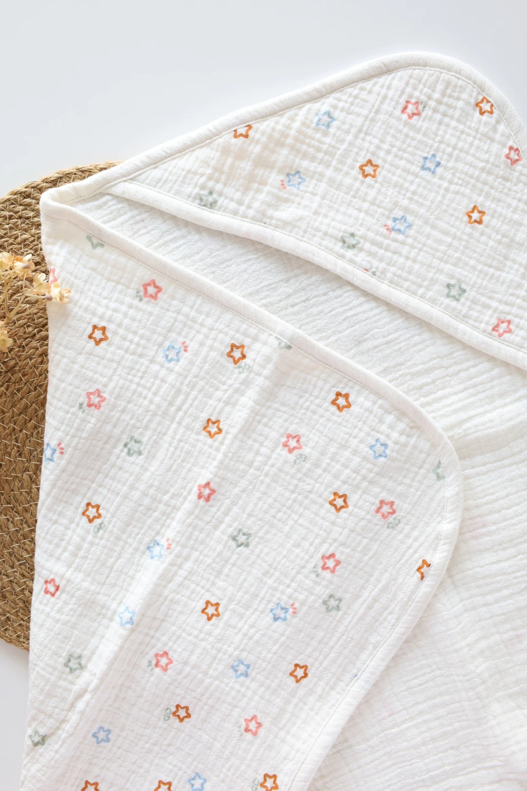 Soft Shimmers-Muslin Hooded Baby Towel