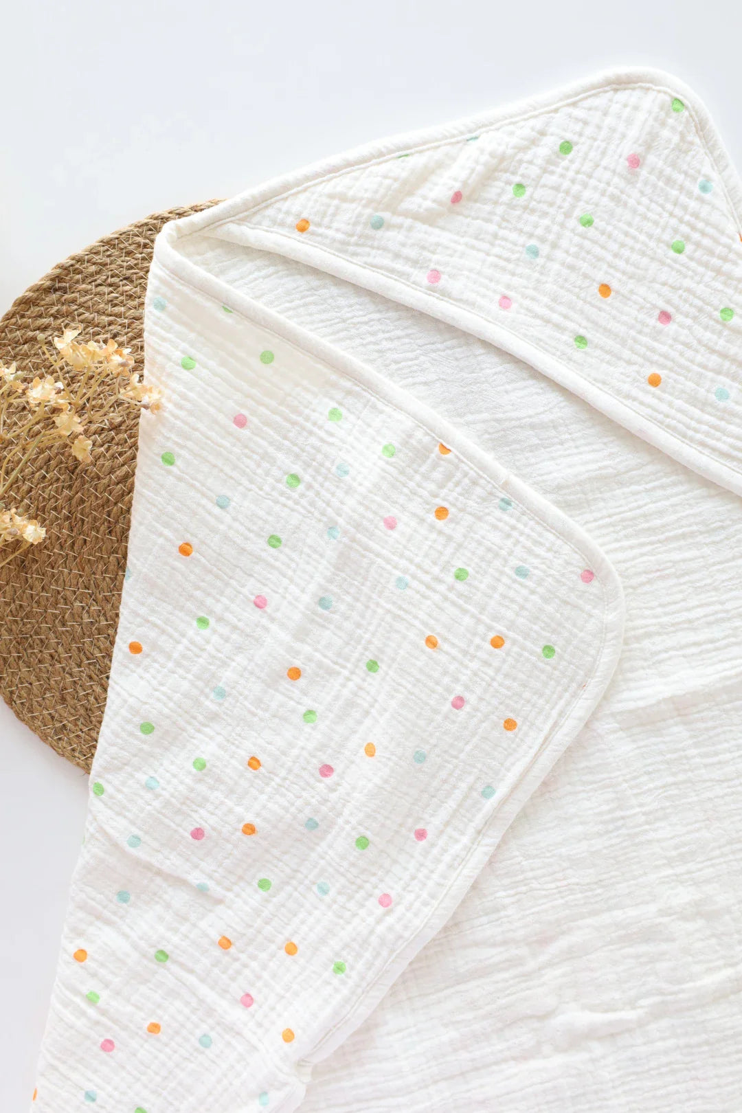 Sprinkle Party-Muslin Hooded Baby Towel