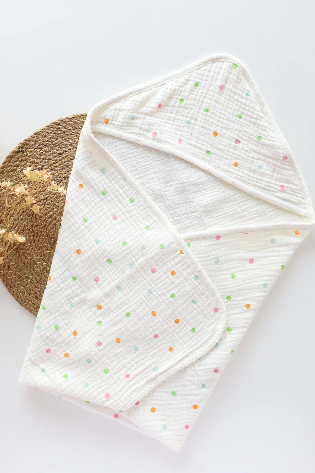Sprinkle Party-Muslin Hooded Baby Towel