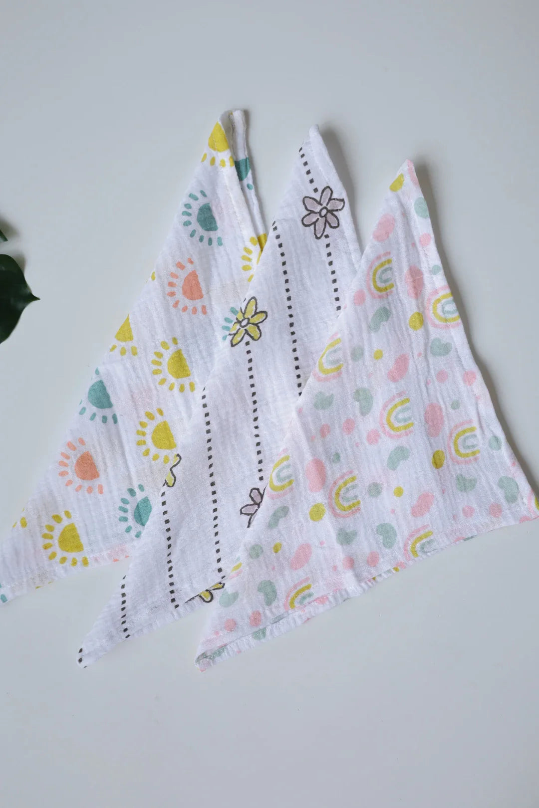 Sunlit Blossom-Muslin Baby Wipes-Pack of 3