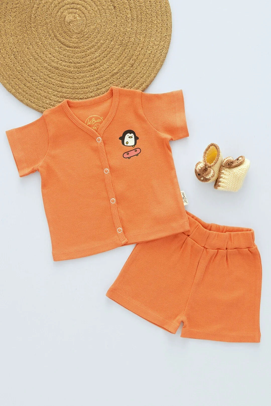 Tiny tux-RibKnit-Newborn Jabla and Shorts