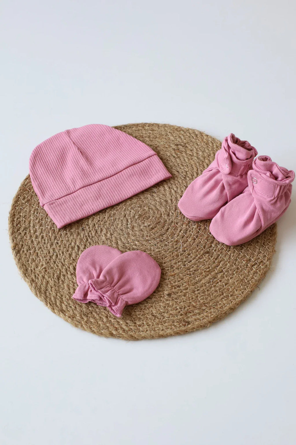 Trio Candy-Cap Mittens and Booties Combo