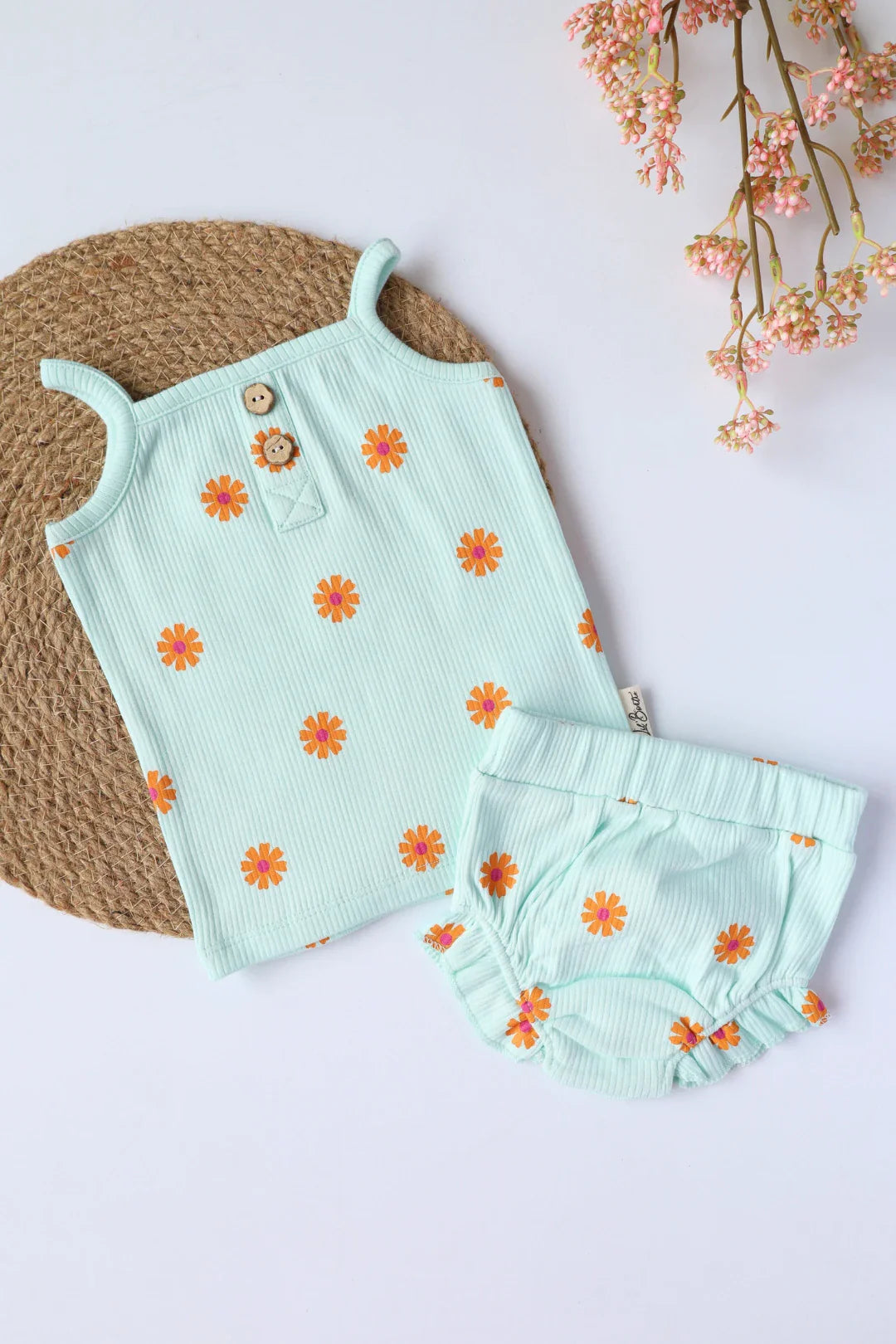 Twirlies Dasiy-Baby Girls Spaghetti Bloomer