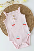 Wine Berry-Baby Spaghetti Romper