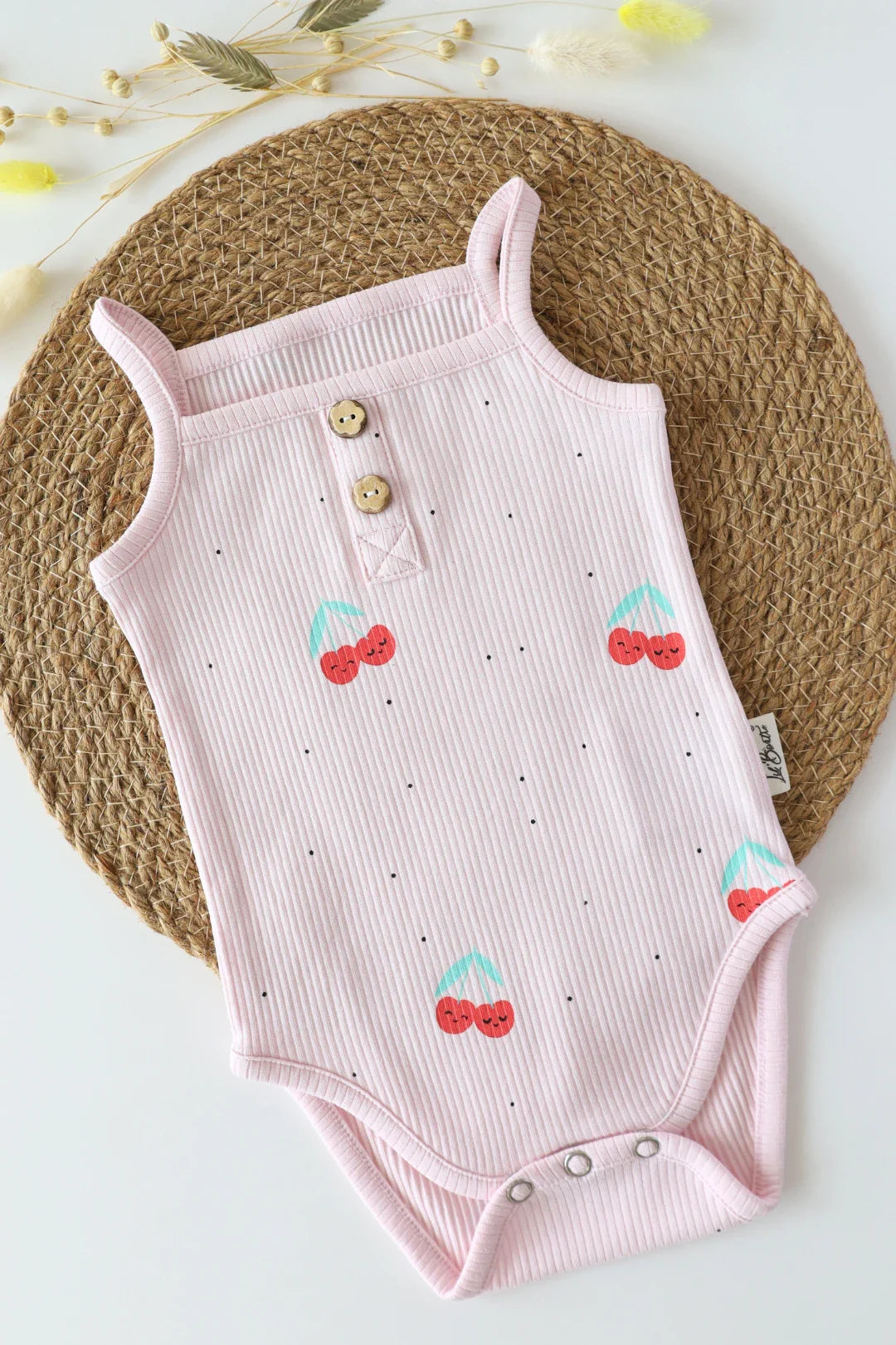Wine Berry-Baby Spaghetti Romper