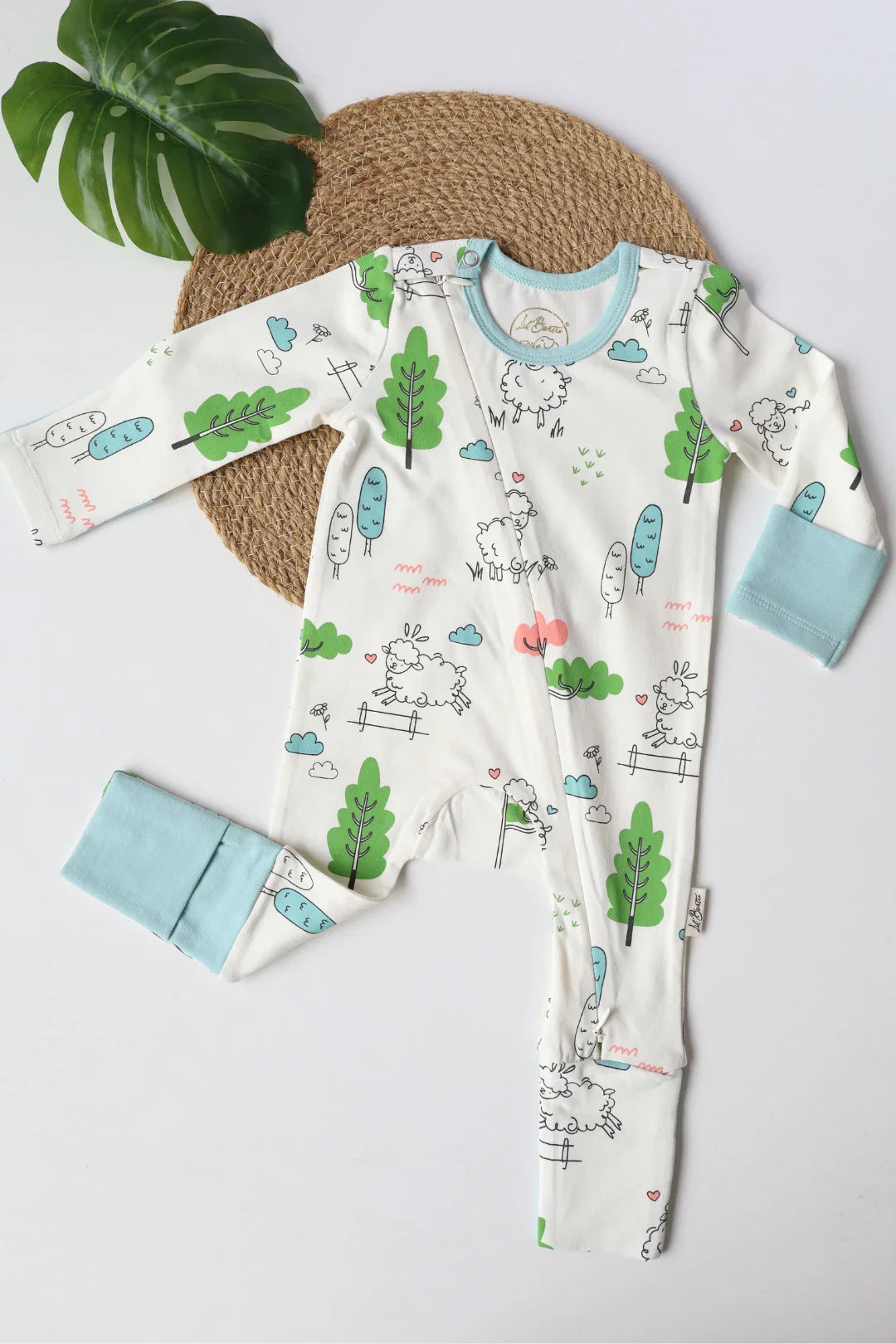 Woolly Flocks-Newborn Baby Sleepsuit