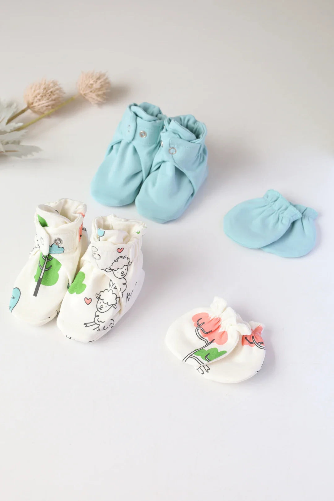 Woolly Woods-Baby Mittens and Booties