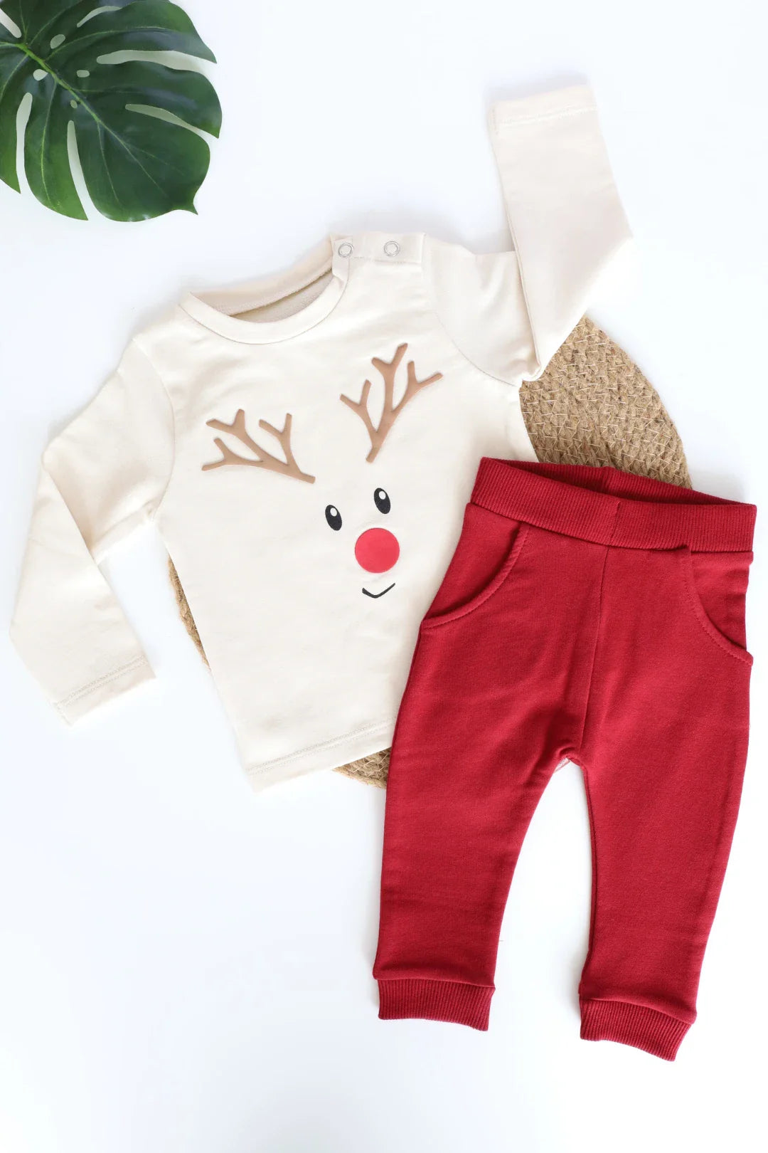 X Mas-Rudolph Kids and Baby Co Ord Set